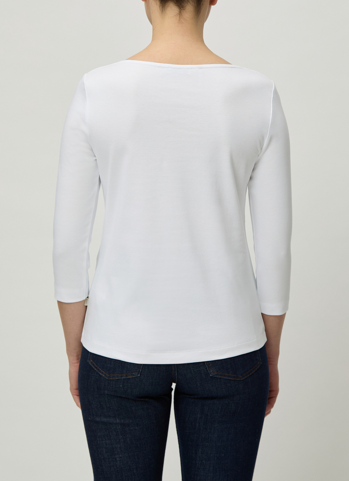 T-Shirt Rundhals 1/2 Arm, Pure White Rückansicht