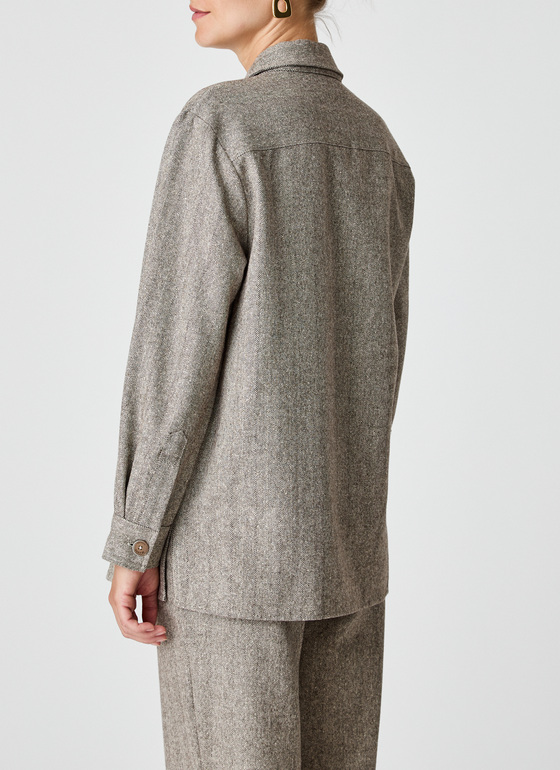 Overshirt Dark Espresso Frontansicht