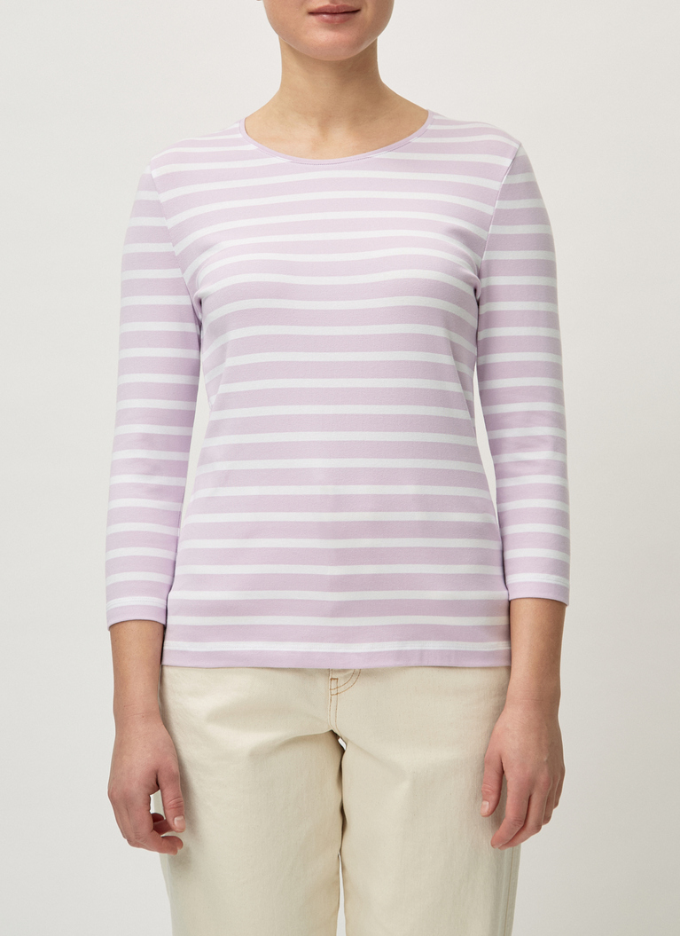 Shirt Rundhals 3/4 Arm, Soft Lavender Detailansicht 1
