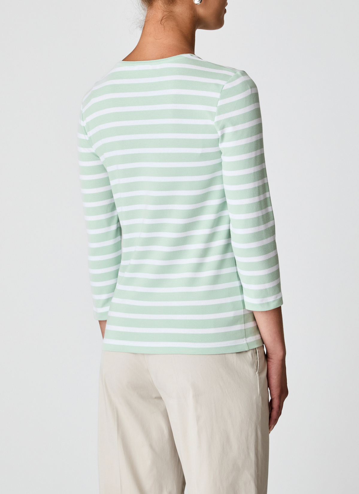 Shirt Rundhals 3/4 Arm, Pastel Pistachio Rückansicht