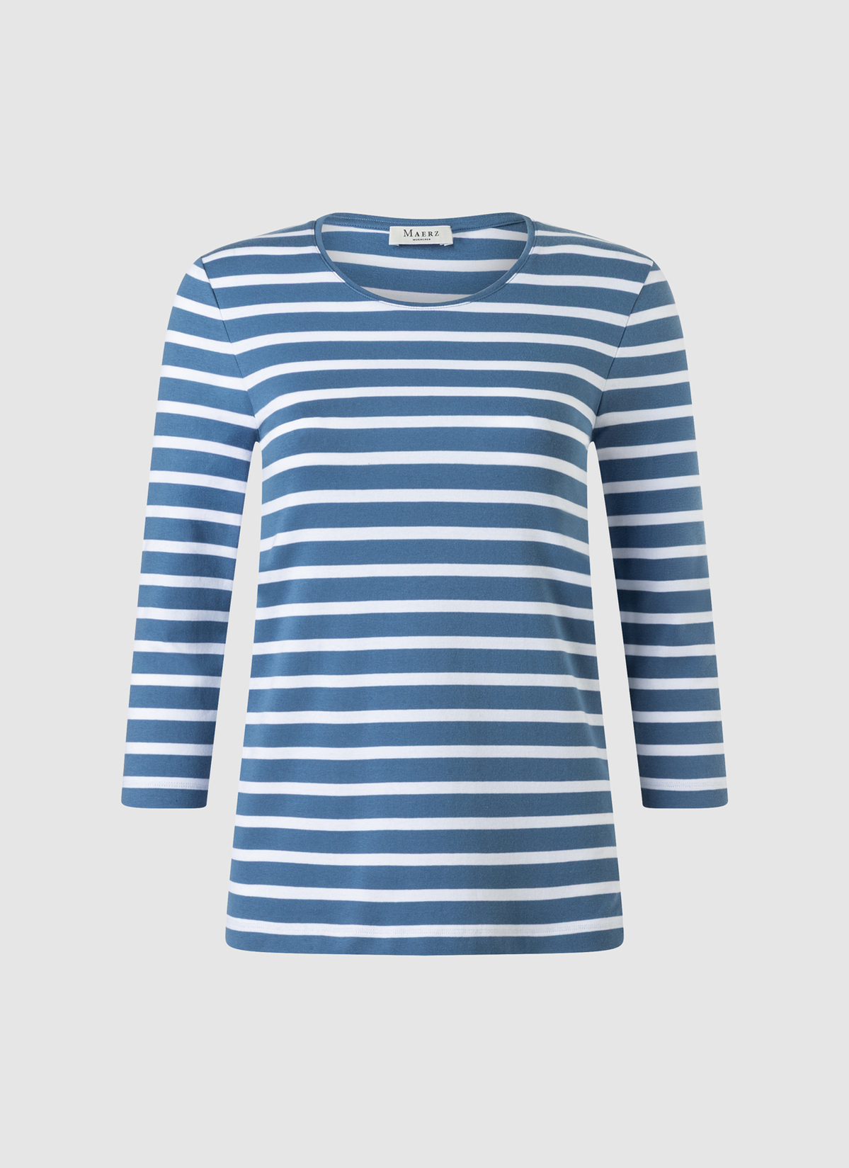 Shirt Rundhals 3/4 Arm, Blue Horizon 