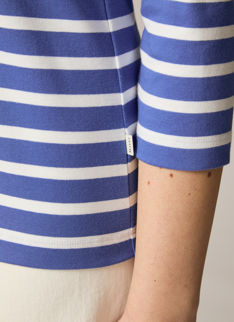 Shirt Rundhals 3/4 Arm, Nautical Blue Detailansicht 2