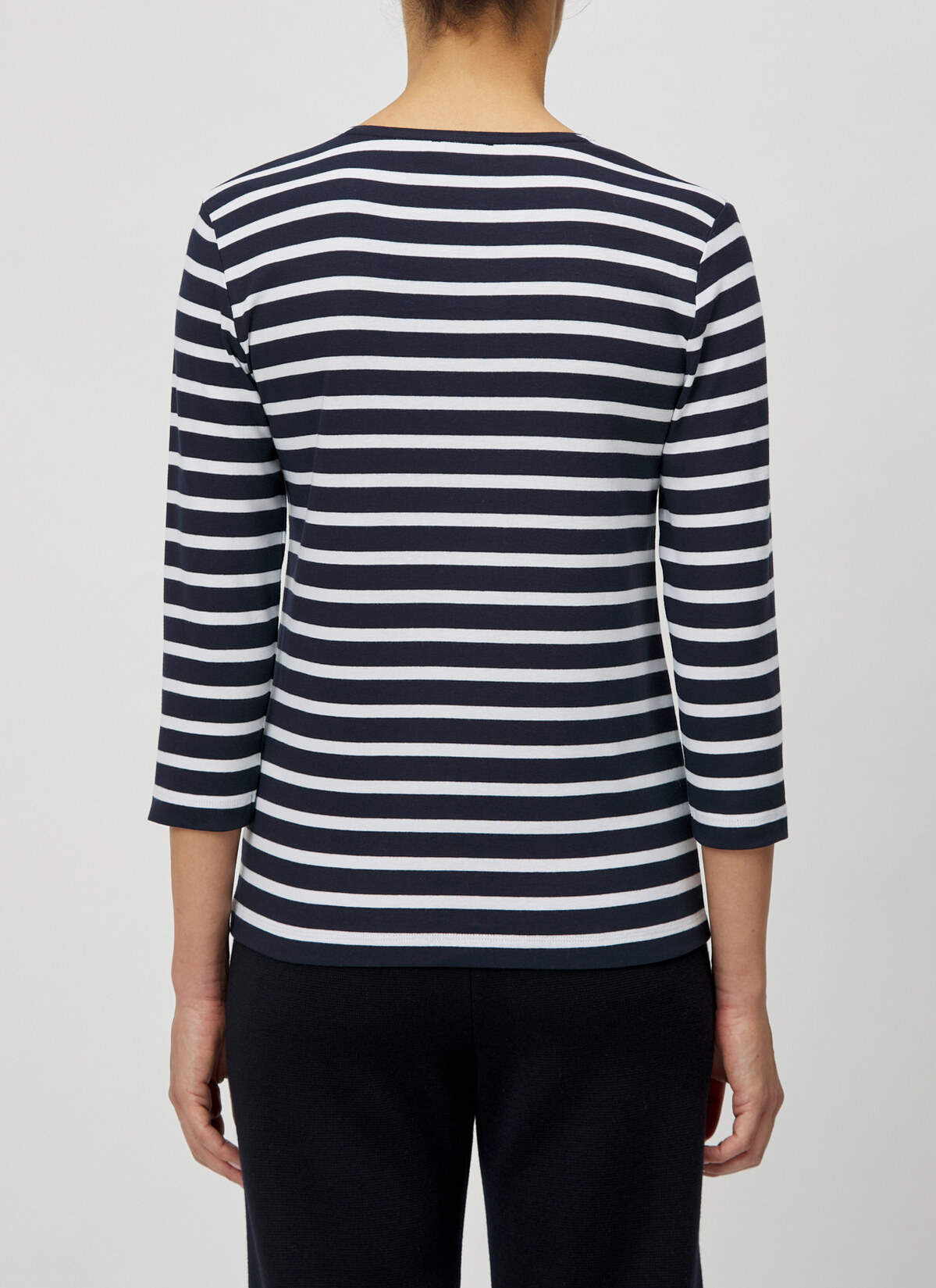 Shirt Rundhals 3/4 Arm, Navy Rückansicht