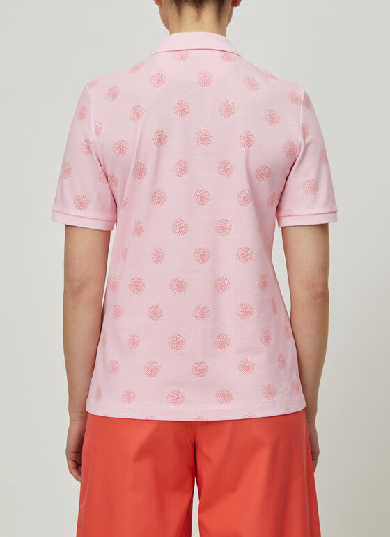 Poloshirt, Knopf 1/2 Arm Pinkish Blossom Frontansicht