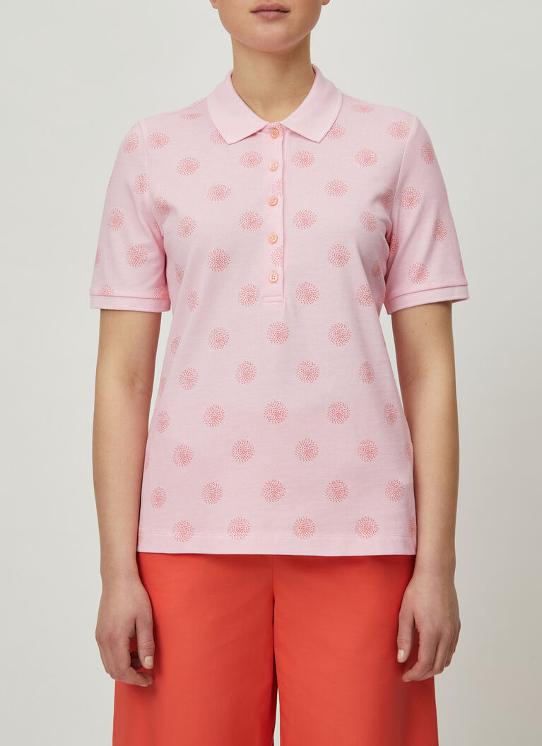 Poloshirt, Knopf 1/2 Arm, Pinkish Blossom Detailansicht 1
