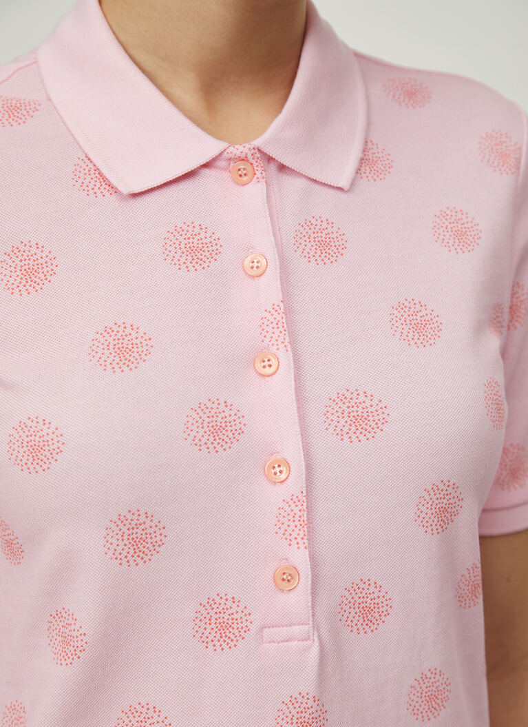 Poloshirt, Pinkish Blossom Detailansicht 2