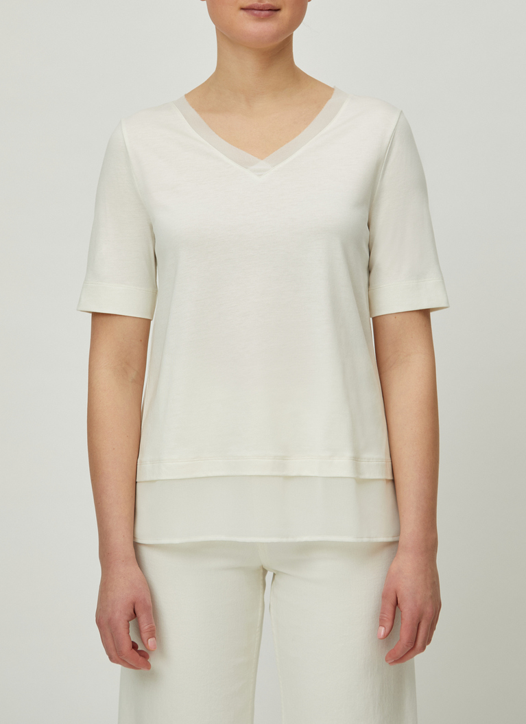 T-Shirt Rundhals, New White Frontansicht