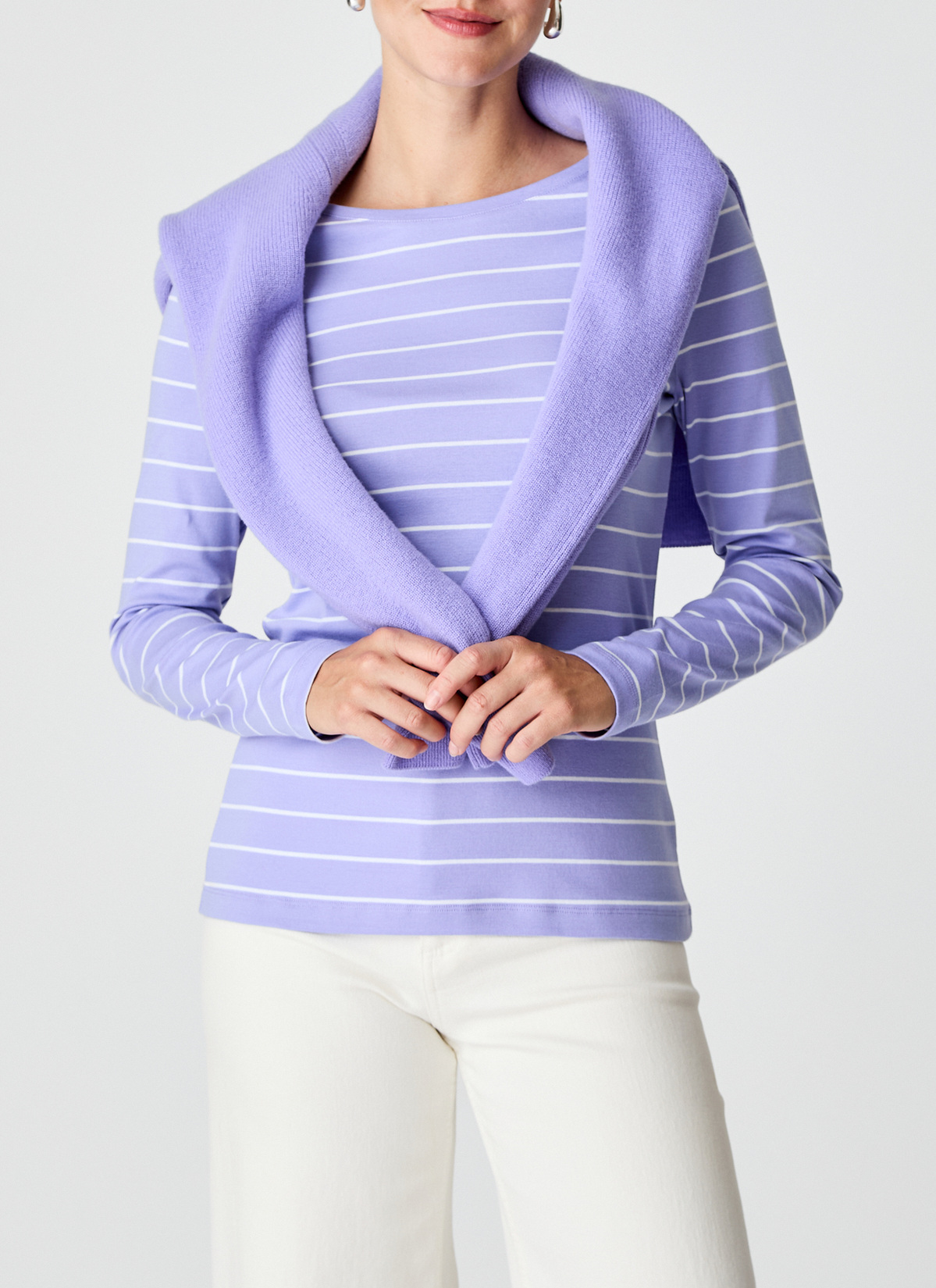Longsleeve 1/1 Arm, Frosted Lavender Frontansicht