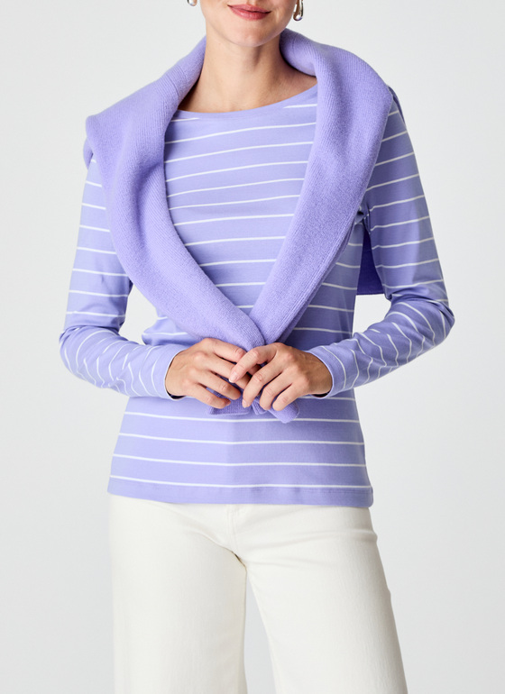 Longsleeve 1/1 Arm Frosted Lavender Frontansicht