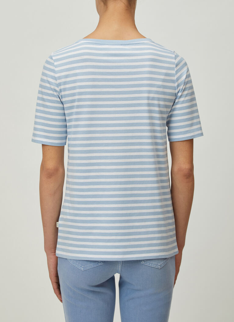 T-Shirt Rundhals 1/2 Arm, Blue Fountain Rückansicht