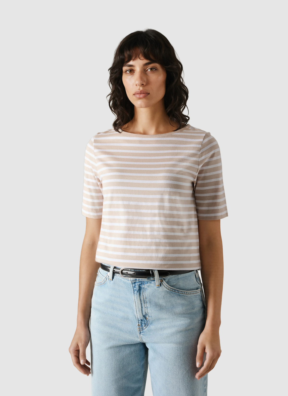 T-Shirt Rundhals 1/2 Arm, French Oak Detailansicht 2