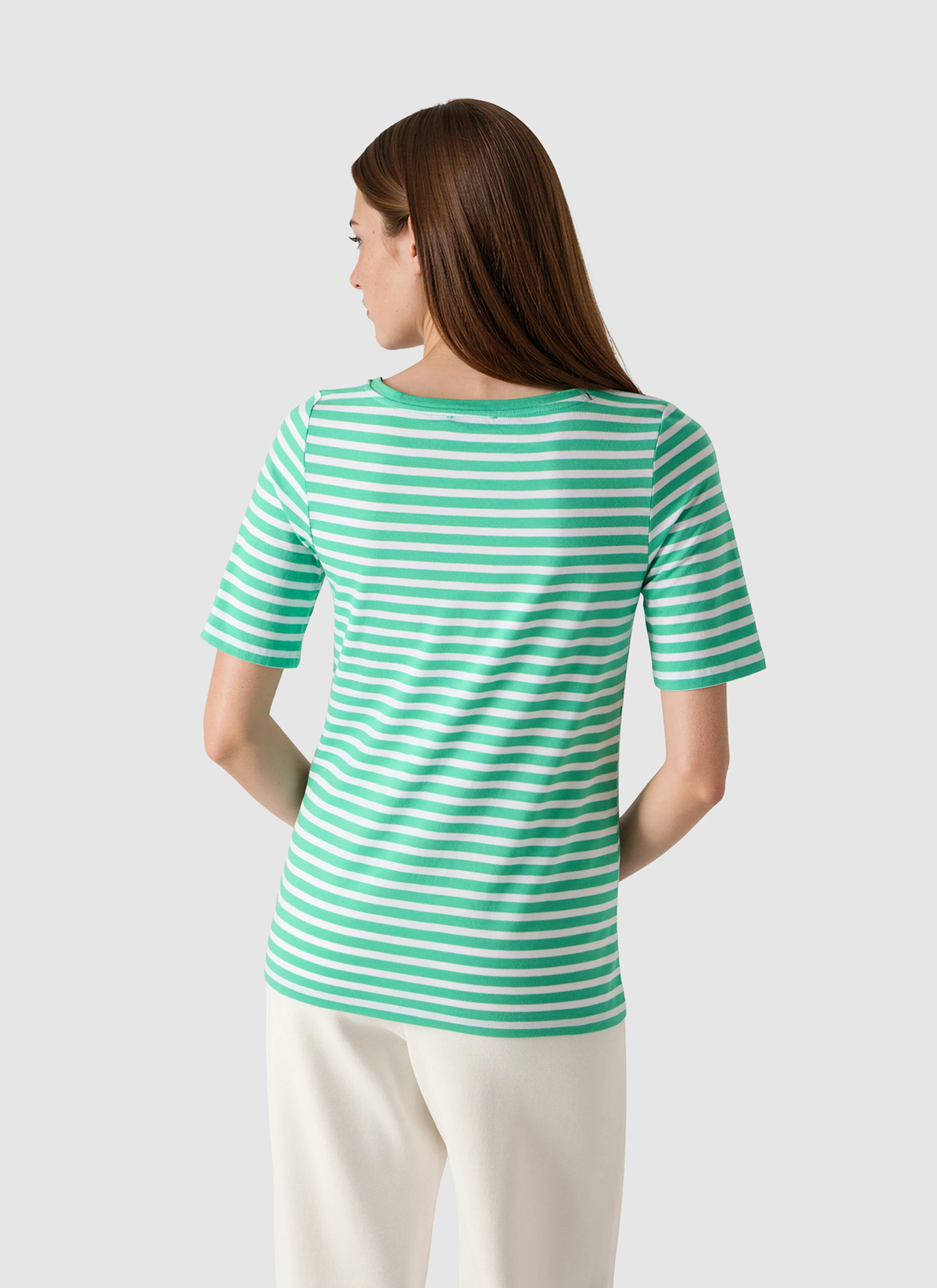 T-Shirt Rundhals 1/2 Arm, Jade Green Rückansicht