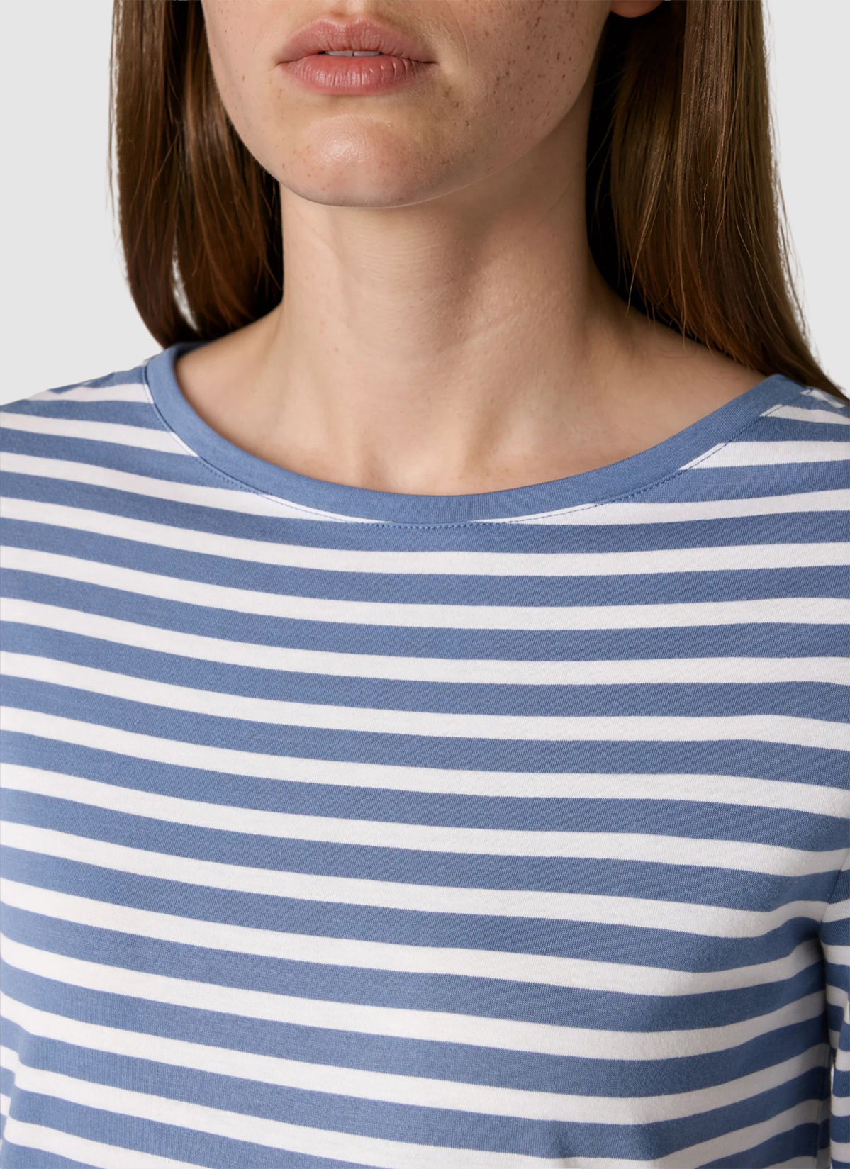 T-Shirt Rundhals 1/2 Arm, Blue Horizon Detailansicht 1