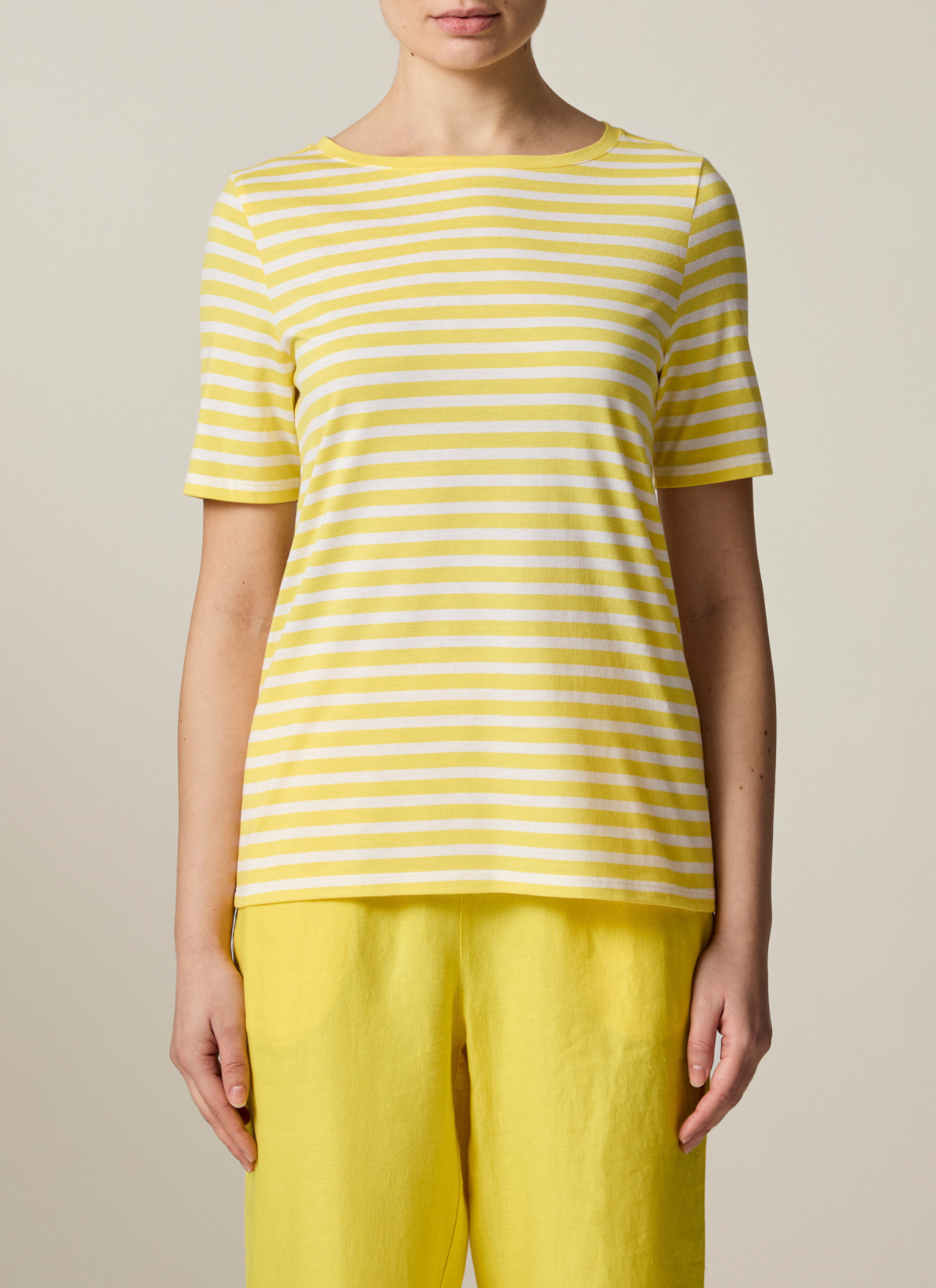 T-Shirt Rundhals 1/2 Arm, Lemon Zest Frontansicht