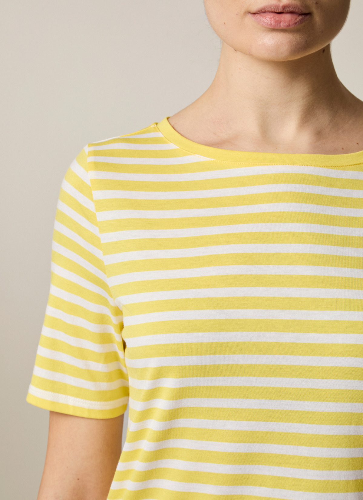 T-Shirt Rundhals 1/2 Arm, Lemon Zest Detailansicht 1