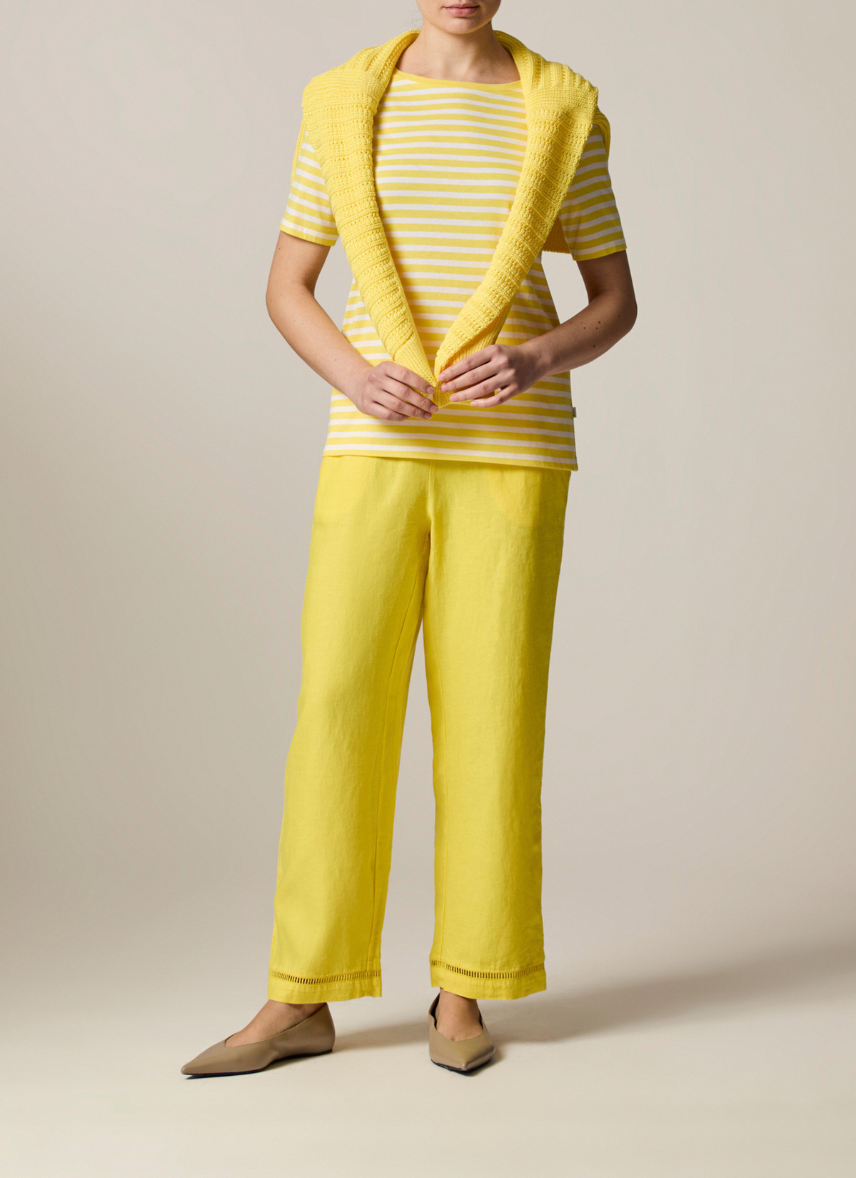 T-Shirt Rundhals 1/2 Arm, Lemon Zest Detailansicht 2