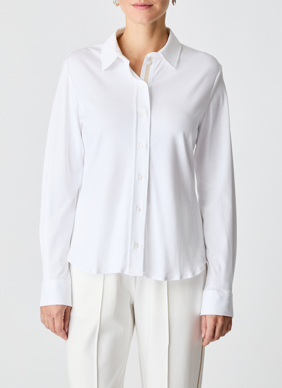 Bluse 3/4 Arm New White Frontansicht