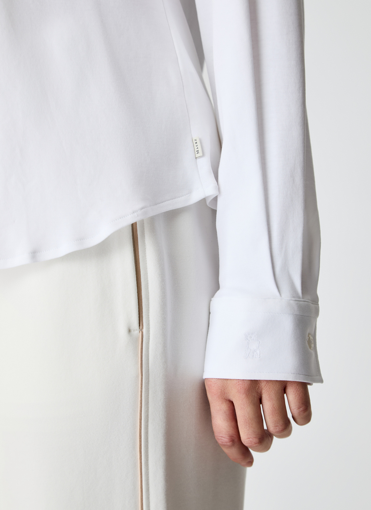 Bluse 3/4 Arm, New White Detailansicht 2