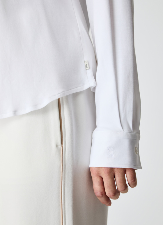 Bluse 3/4 Arm New White Frontansicht