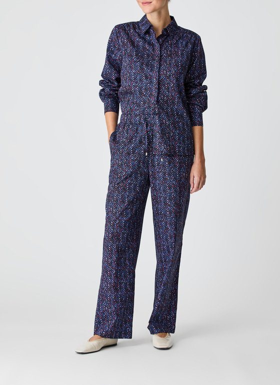 Bluse 1/1 Arm Navy Frontansicht