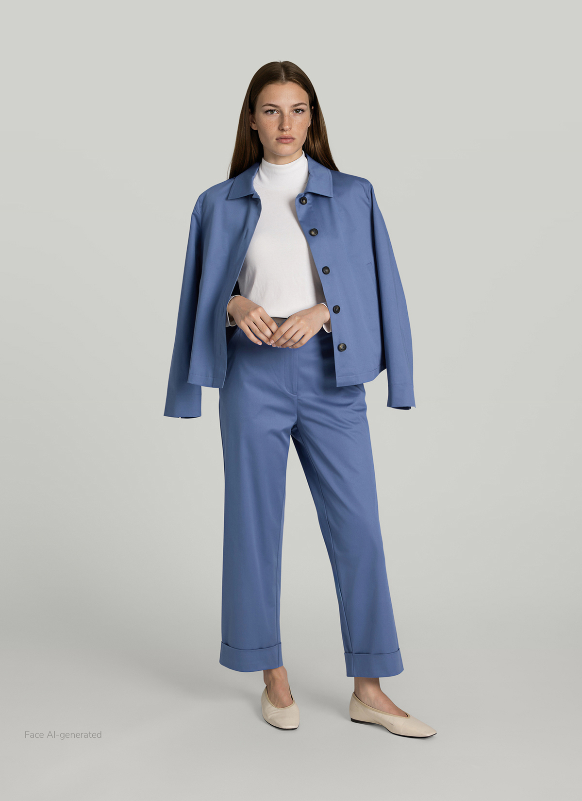 Bluse 1/1 Arm, Blue Horizon Detailansicht 2