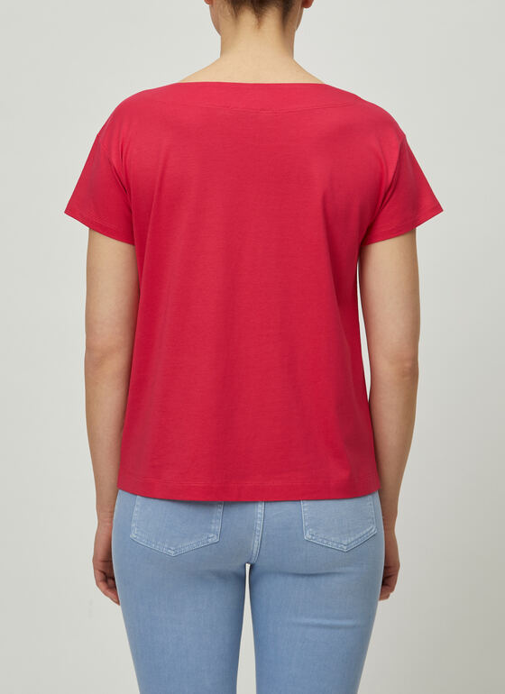 T-Shirt Rundhals 1/2 Arm Wild Raspberry Frontansicht