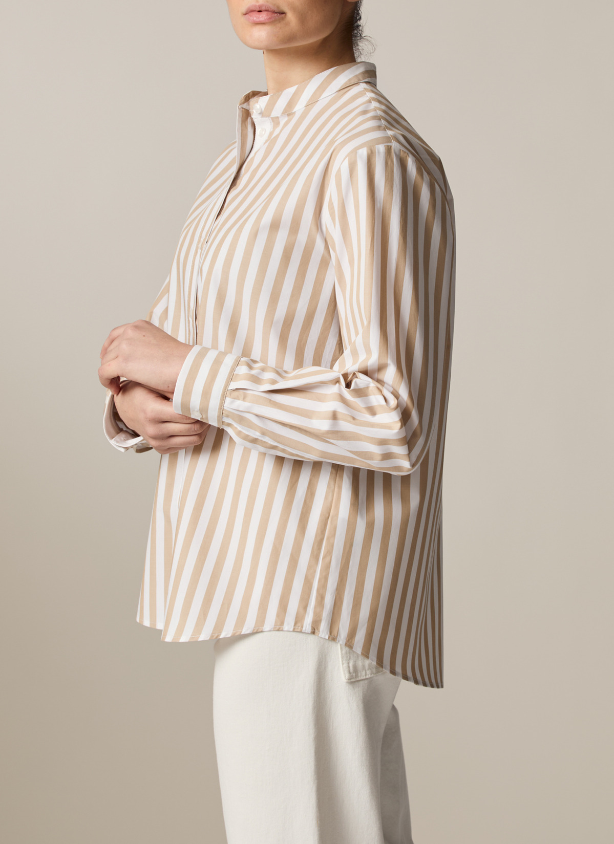 Bluse 1/1 Arm, Beach Brown Frontansicht