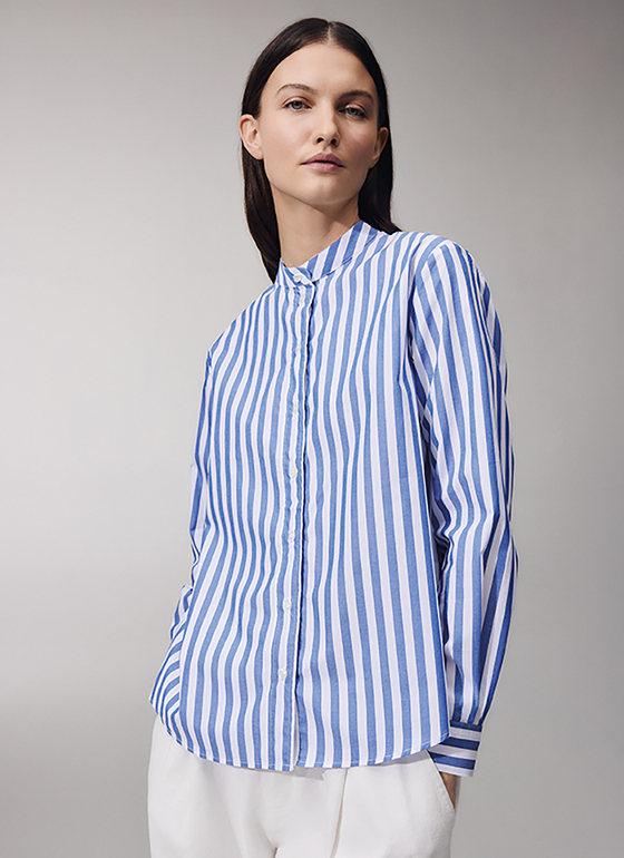 Bluse 1/1 Arm Nautical Blue Frontansicht