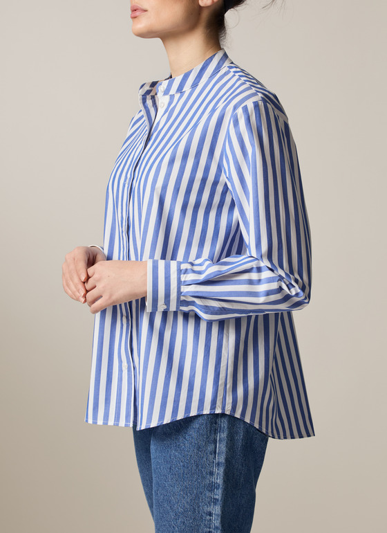 Bluse 1/1 Arm Nautical Blue Frontansicht