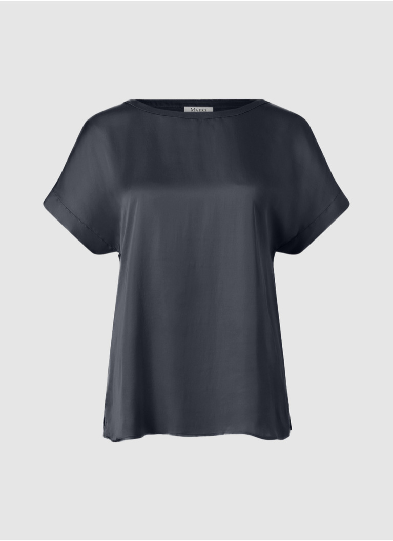 T-Shirt Rundhals 1/2 Arm, Navy Frontansicht