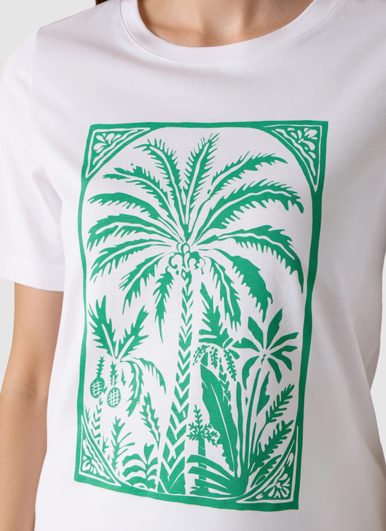 T-Shirt Rundhals 1/2 Arm Jade Green Frontansicht