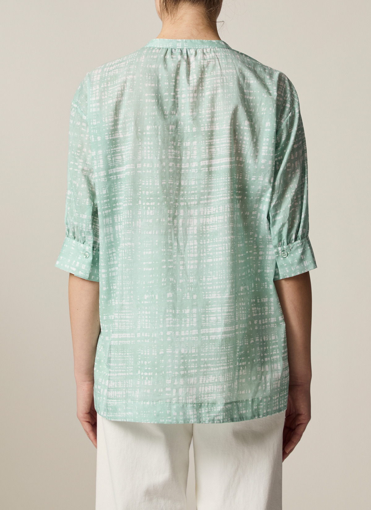 Bluse 1/2 Arm, Light Aqua Rückansicht