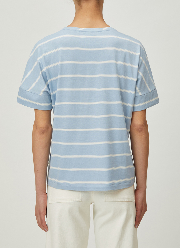 T-Shirt Rundhals 1/2 Arm, Blue Fountain Rückansicht