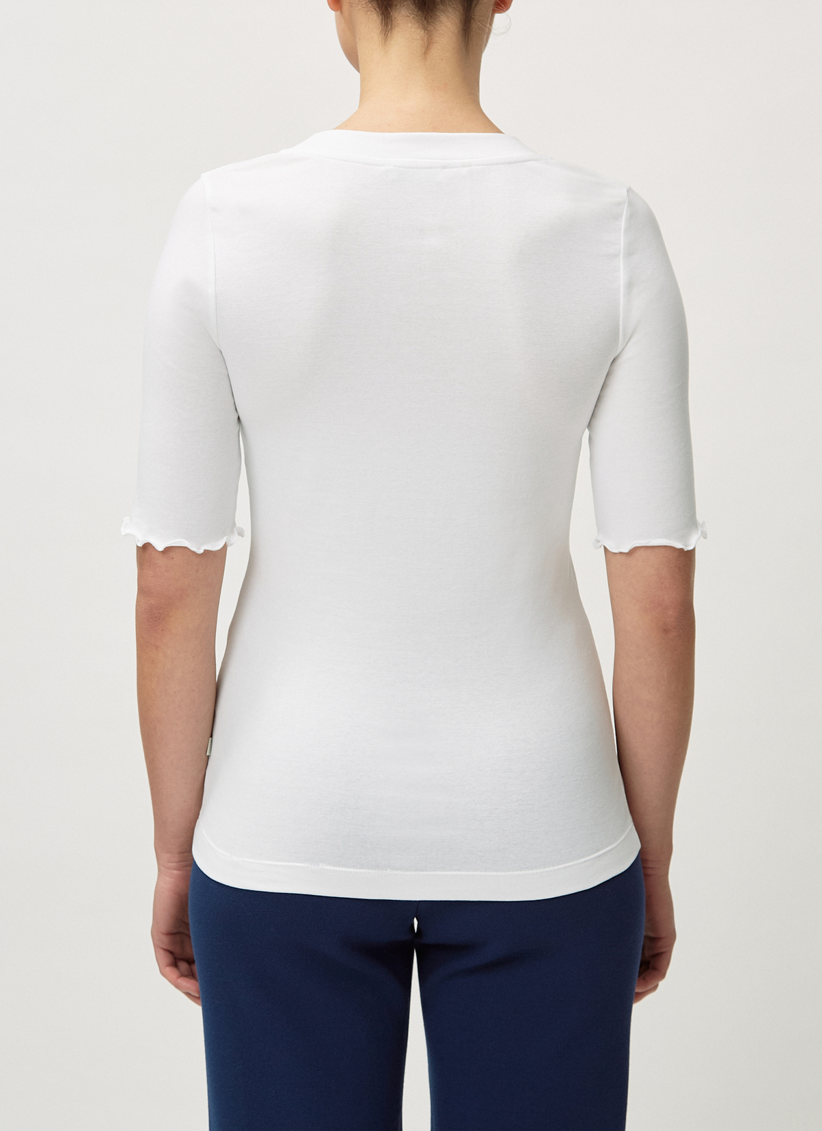 T-Shirt Rundhals 1/2 Arm, Pure White Rückansicht