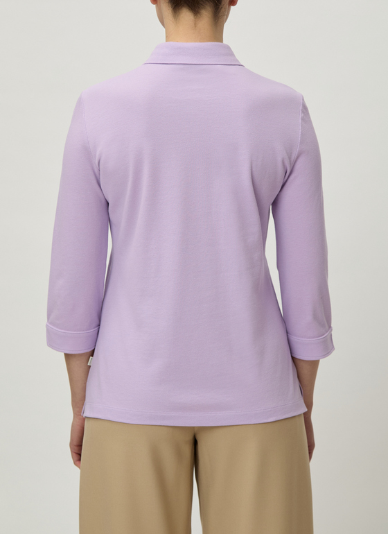 Poloshirt Soft Lavender Frontansicht