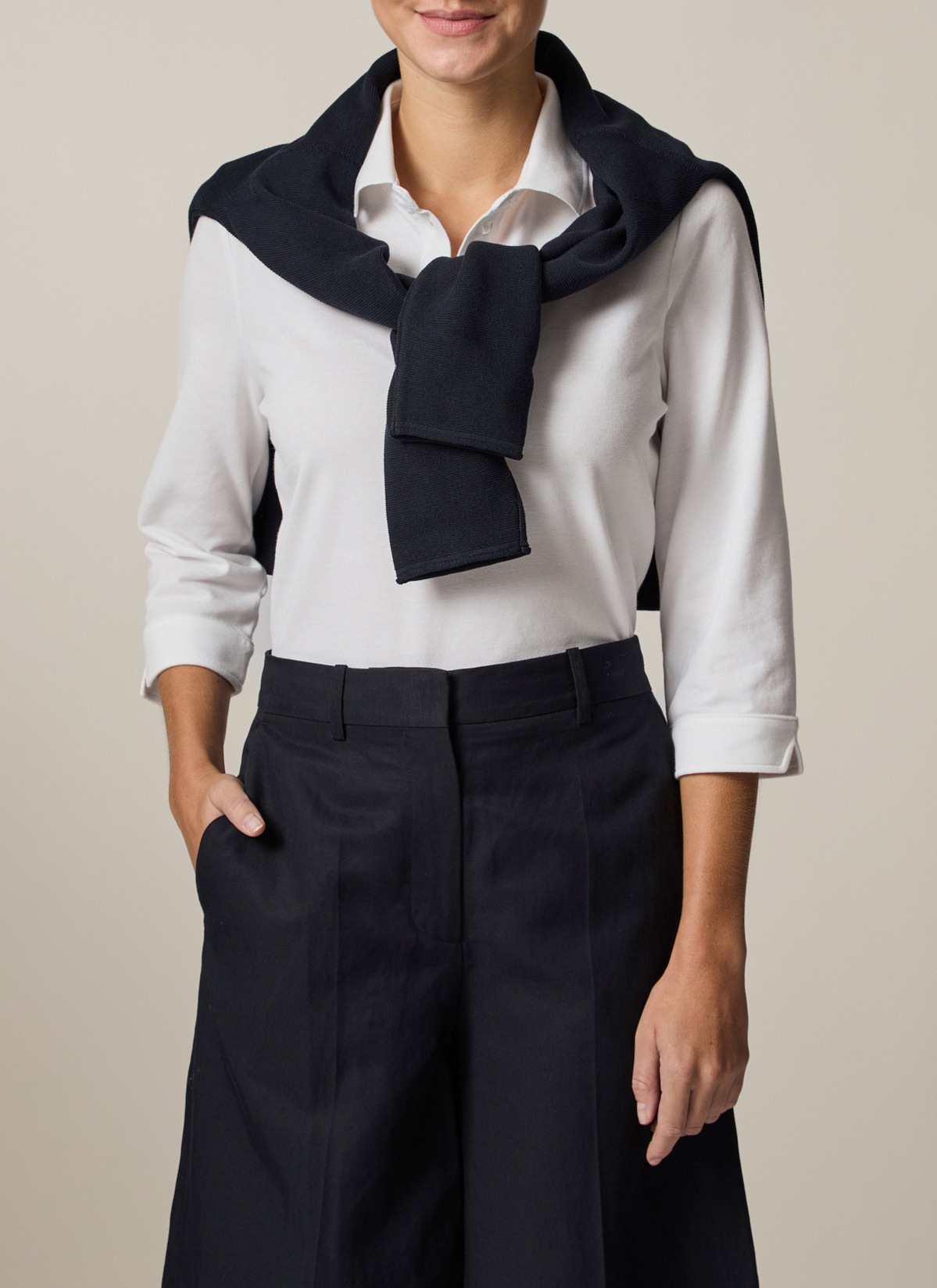 Poloshirt, Pure White Frontansicht