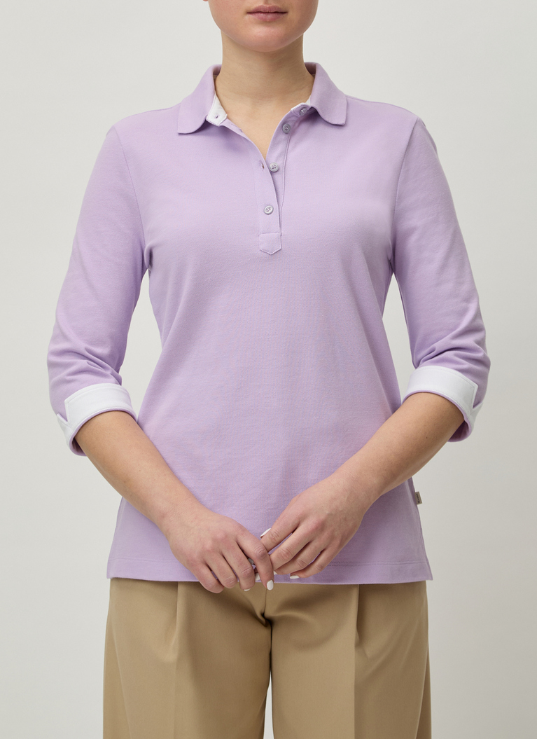 Poloshirt, Soft Lavender Frontansicht
