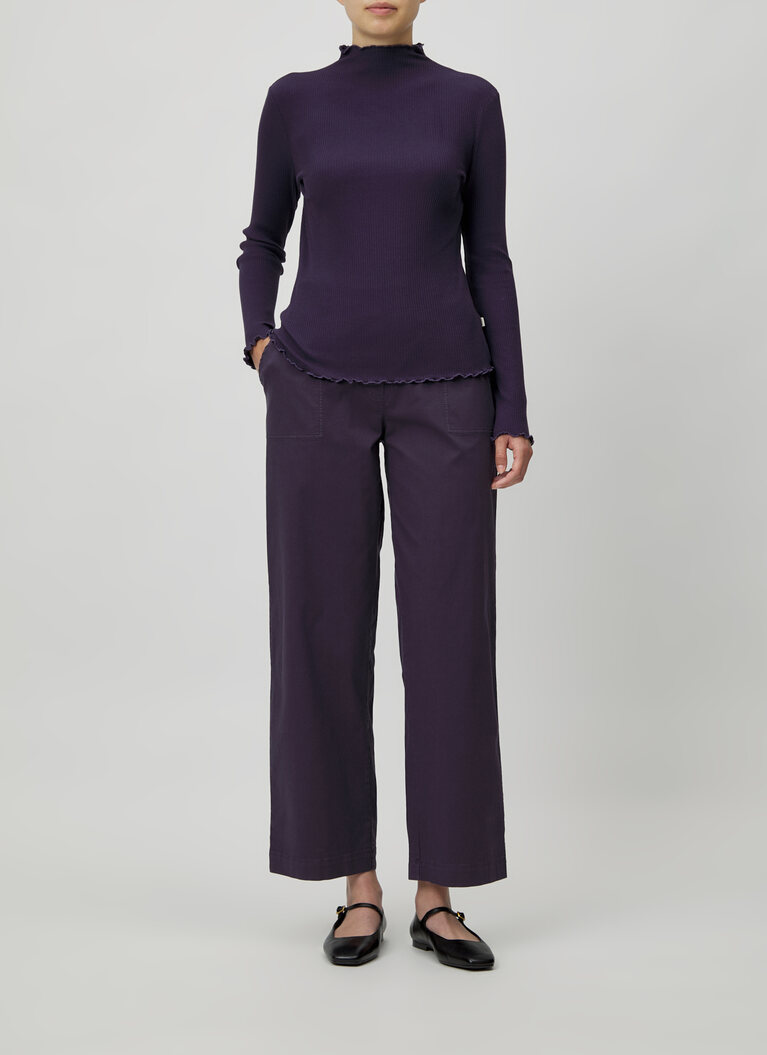 Longsleeve 1/1 Arm, Aubergine Detailansicht 2