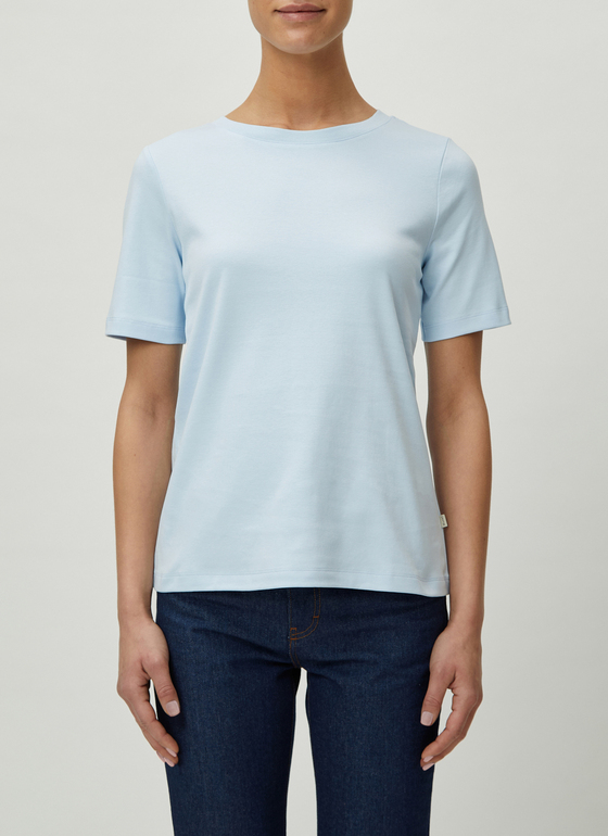 T-Shirt Rundhals 1/2 Arm Blue Porcelain Frontansicht