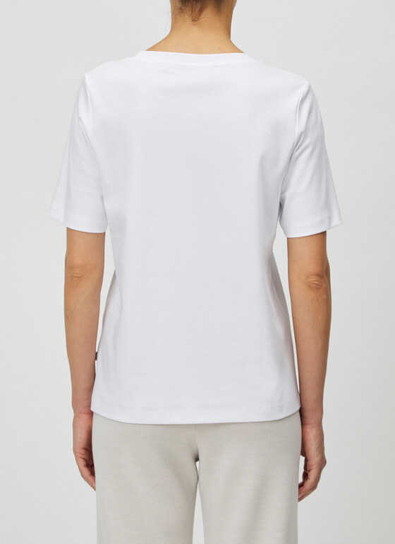 T-Shirt Rundhals 1/2 Arm Pure White Frontansicht