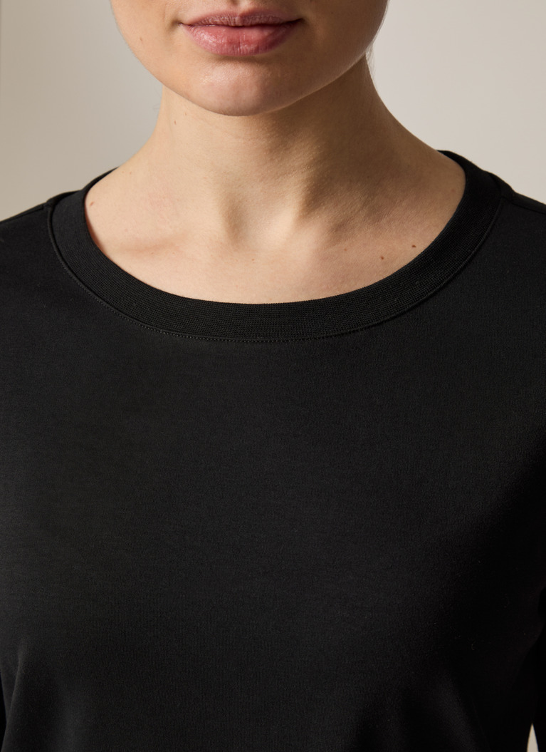 T-Shirt Rundhals 1/2 Arm, Black Detailansicht 2