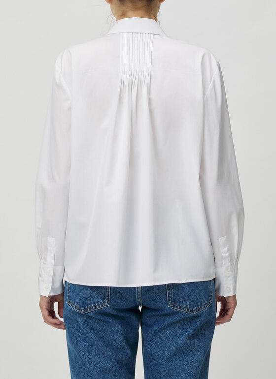 Bluse 1/1 Arm Pure White Frontansicht