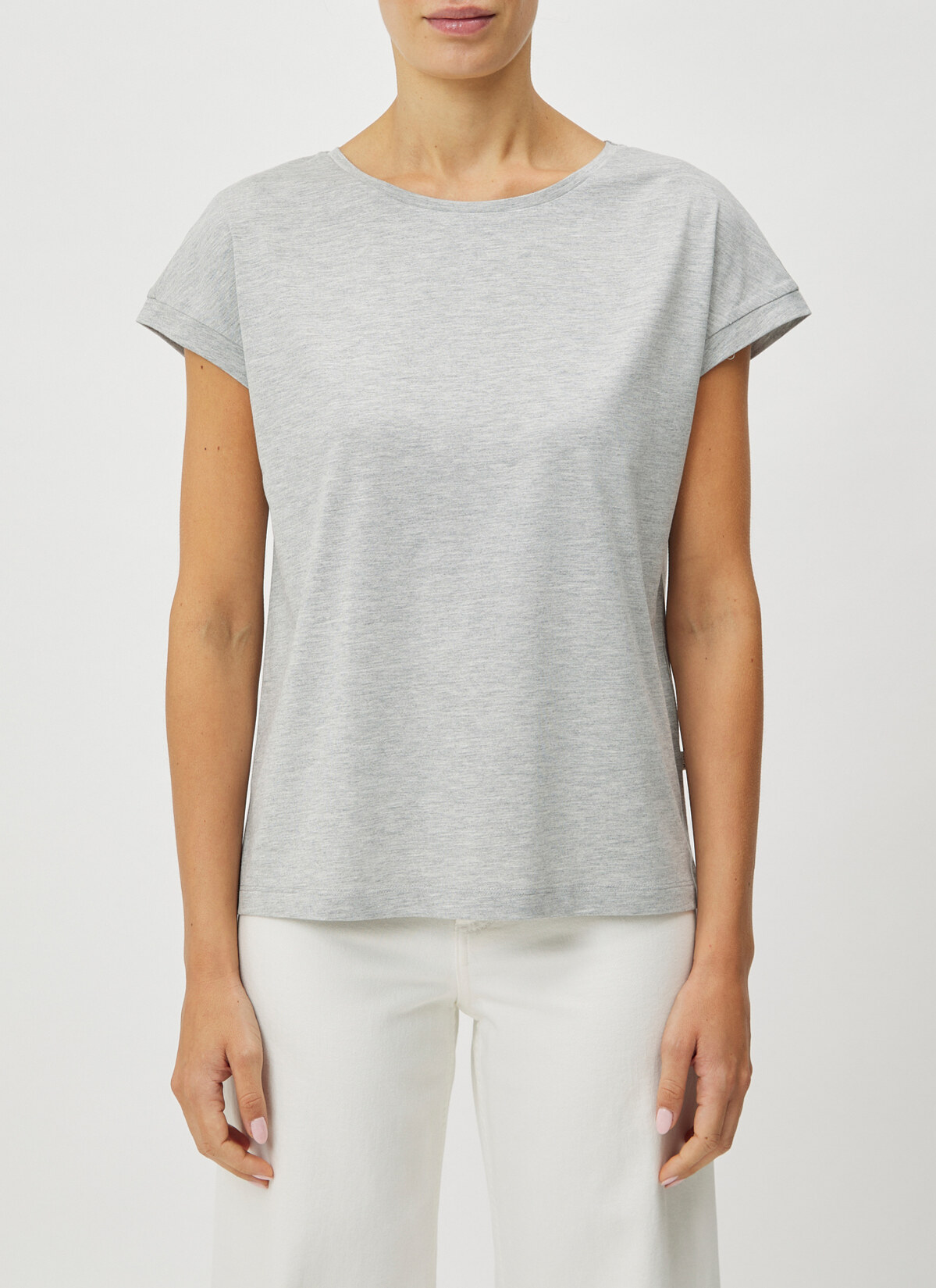 T-Shirt Set Rundhals, Silver Fox Detailansicht 1