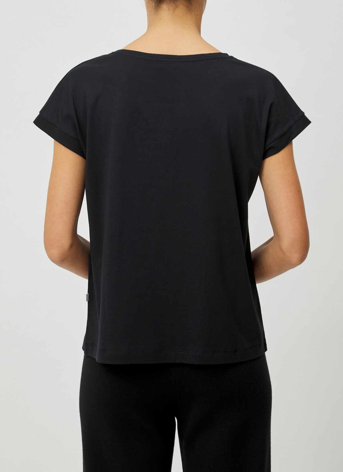 T-Shirt Set Rundhals, Black Rückansicht