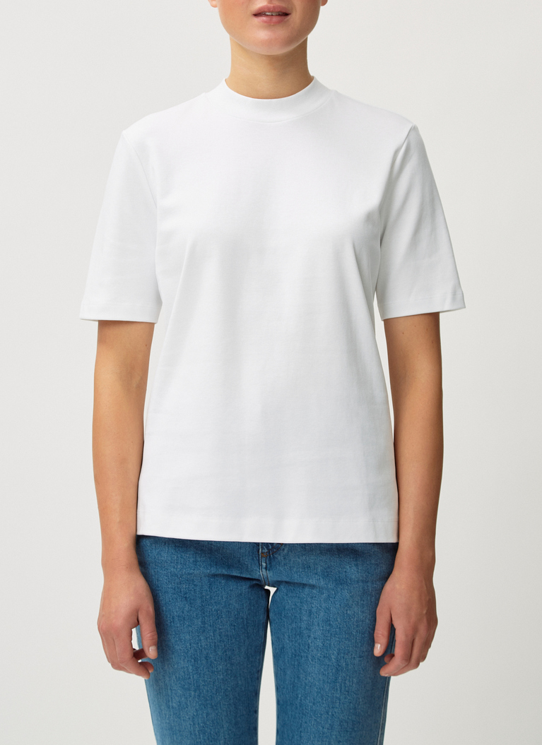 T-Shirt Rundhals 1/2 Arm, Pure White Detailansicht 1