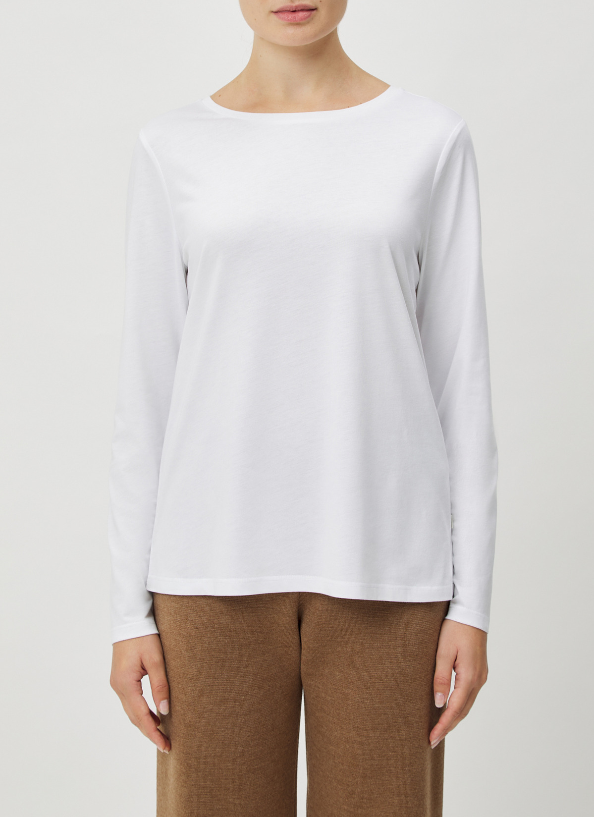 T-Shirt Rundhals 1/2 Arm, Pure White Frontansicht