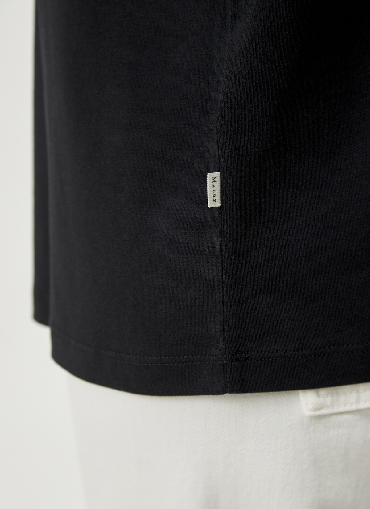 T-Shirt Rundhals 1/2 Arm, Black Detailansicht 2