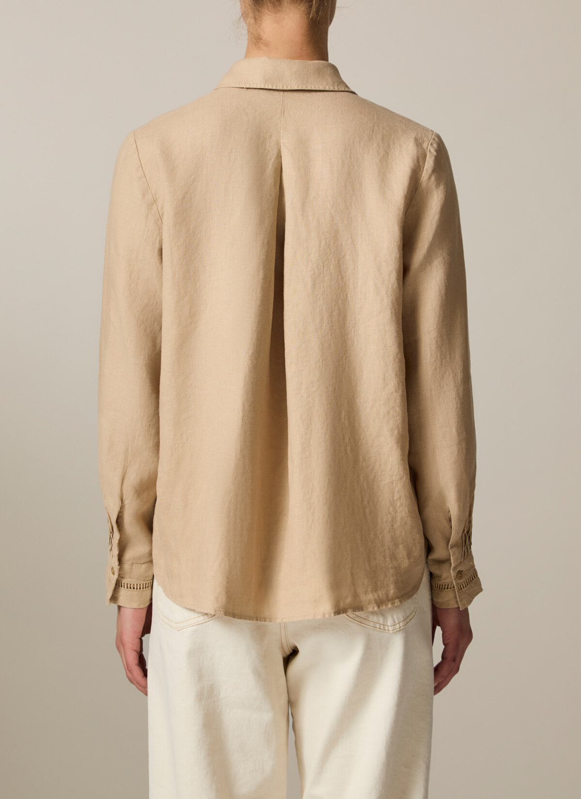 T-Shirt Rundhals, Beach Brown Rückansicht