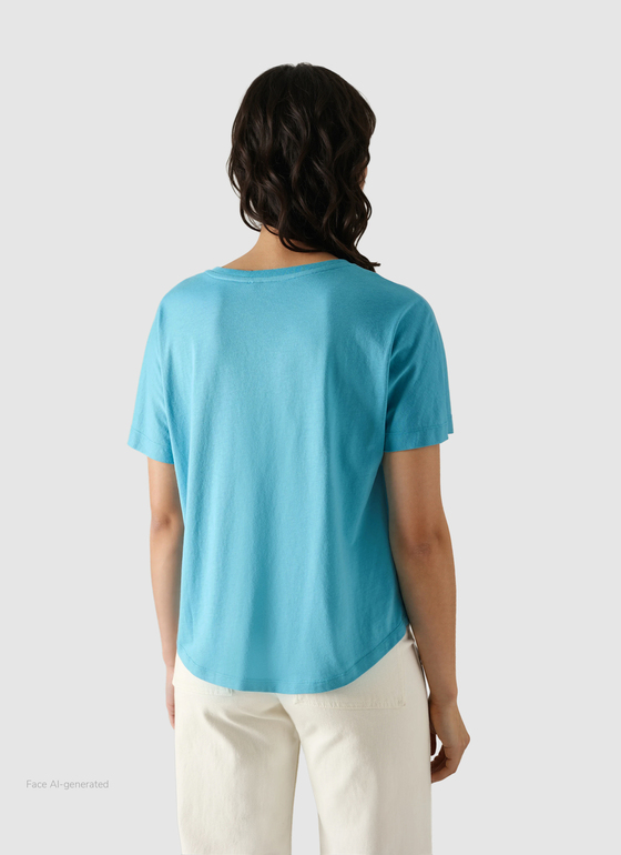 Shirt Polohemd Delphinium Blue Frontansicht