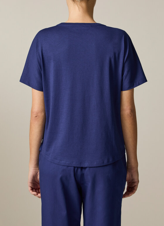 Shirt Polohemd Mystic Blue Frontansicht